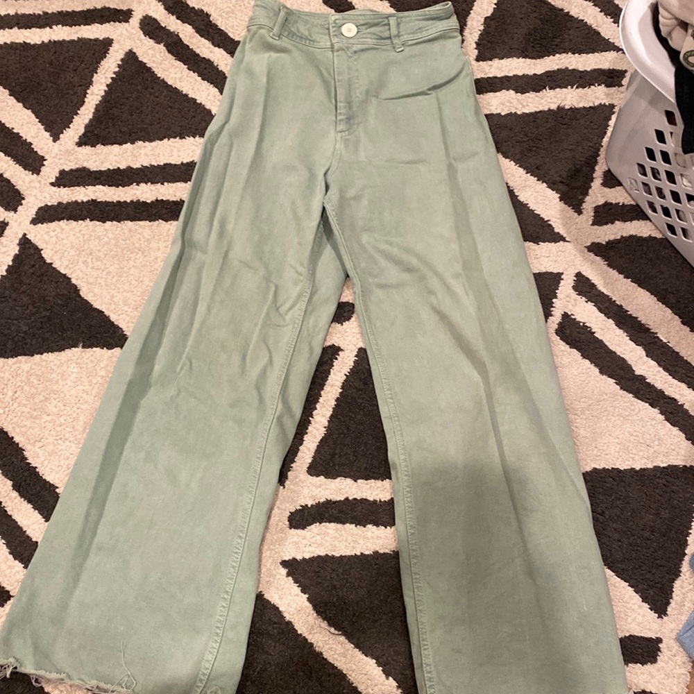 Zara high rise wide leg jeans
